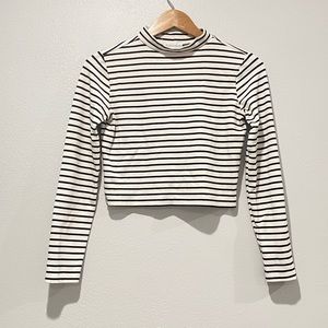Leith cropped striped shirt size S